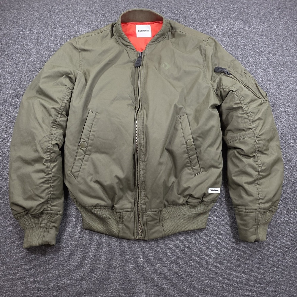 Convere USAF MA-1 Bomber Flight Flyer's Style Jacket Size Small Olive Green